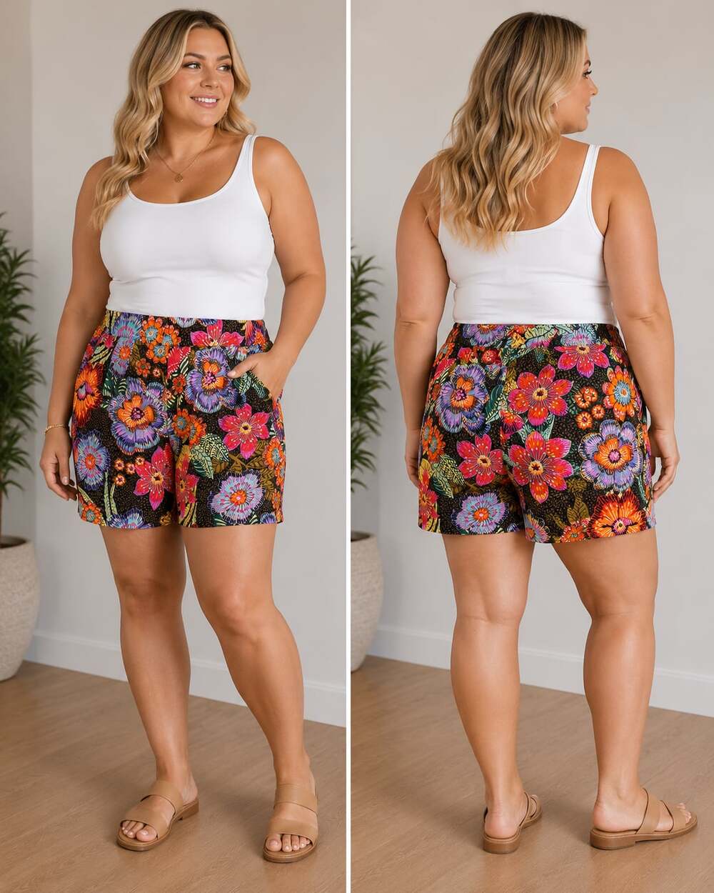 Torrid Floral Print High Rise Shorts Size 1
M47JC